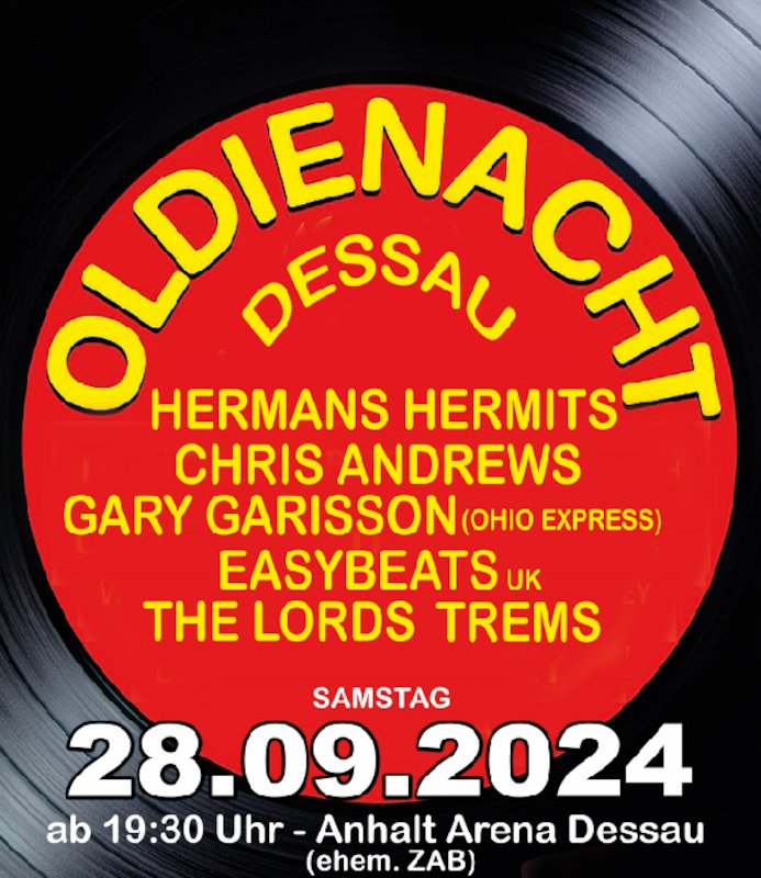 OLDIENIGHT DESSAU - Die Originalbands der 60er und 70er Jahre