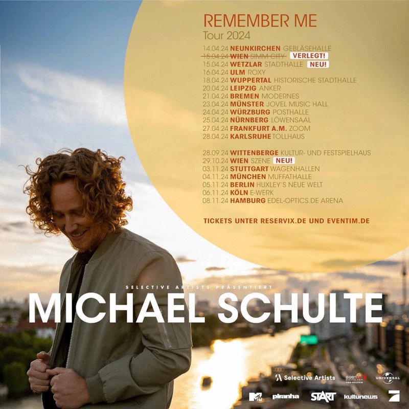 Michael Schulte - "Remember Me" Tour 2024