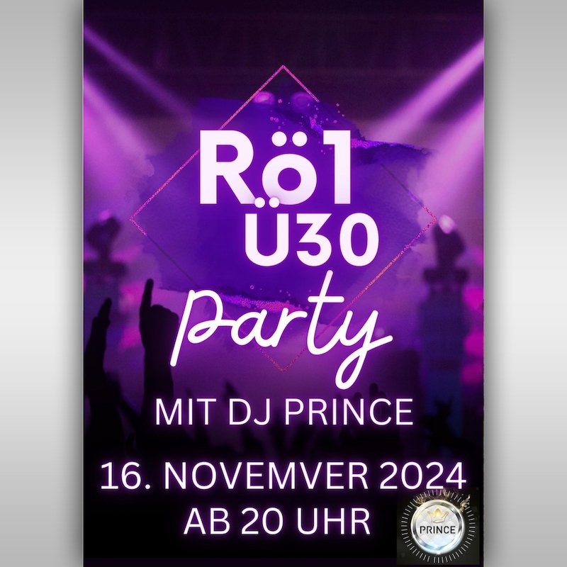 RöderSaal #rö1 Ü30 Clubparty mit DJ Prince